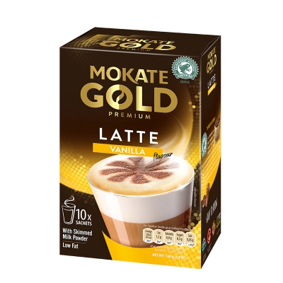 Café Latte Sabor Vainilla Mokato Gold 140 Gr