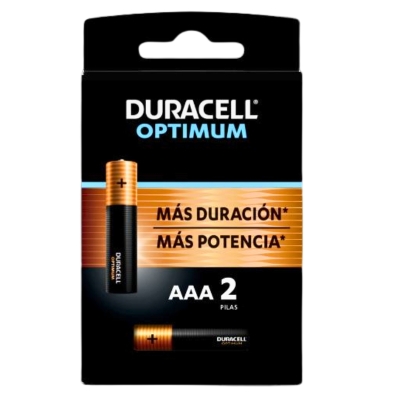 Pilas Alcalina Optimum AAA Duracell 2 Und/Paq
