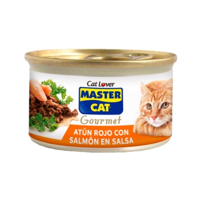 Alimento Para Gatos Atún Rojo con Salmón Master Cat 85 Gr