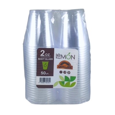 Vasos Shots Clear Lemon 2 Onz 50 Und/Paq