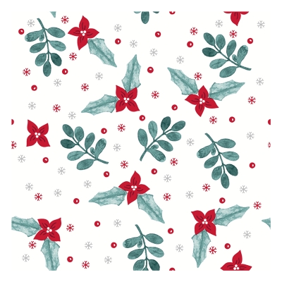 Servilletas De Papel Lunch Moments Poinsettia Paper Design 16 Und/Paq