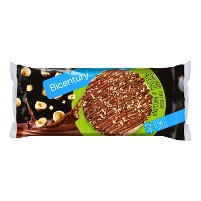 Tortilla de Arroz Chocolate y Avellana Bicentury 141.6 Gr.