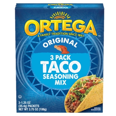 Sazón Para Taco Ortega 3 Paq/Und 3 Onz