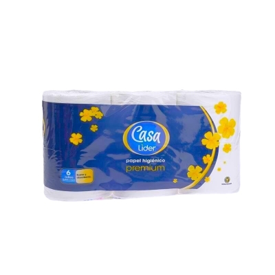 Papel Higiénico Premium Lider 6 Und/Paq