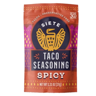 Sazón Para Taco Picante Sin Gluten Siete 1.3 Onz