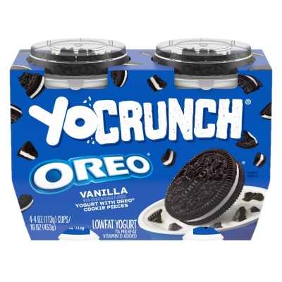 Yogurt De Vainilla Con Oreo Yo-Crunch 4 Und/Paq 4 Onz