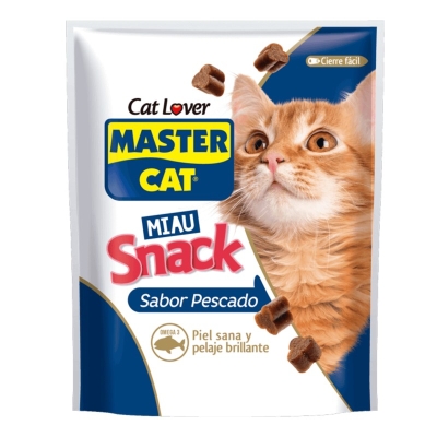 Snacks Sabor a Pescado Para Gatos Master Cat 60 Gr