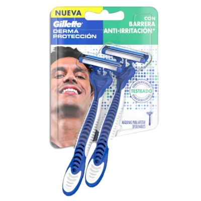 Rasuradora Derma Protección Gillette 2 Und/Paq
