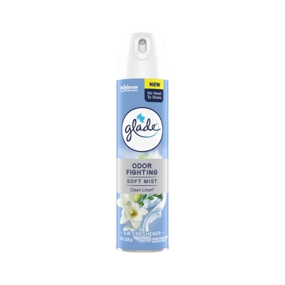 Ambientador en Spray Glade 2X Clean Linen 8.3 Onz