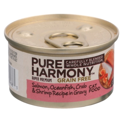 Alimento Para Gatos Salmón, Cangrejo y Camarón Pure Harmony 3 Onz