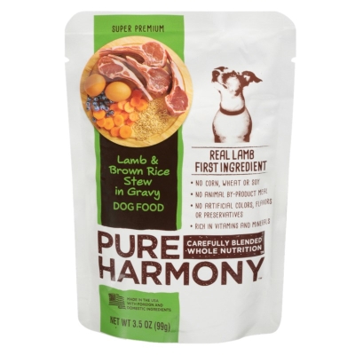 Comida Para Perros de Cordero y Arroz Integral Pure Harmony 3.5 Onz