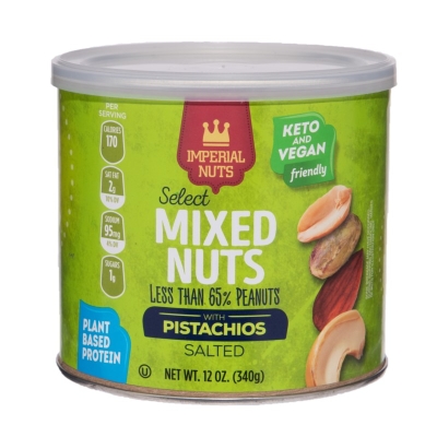 Mezcla de Nueces y Pistacho con Sal Imperial Nuts 12 Onz
