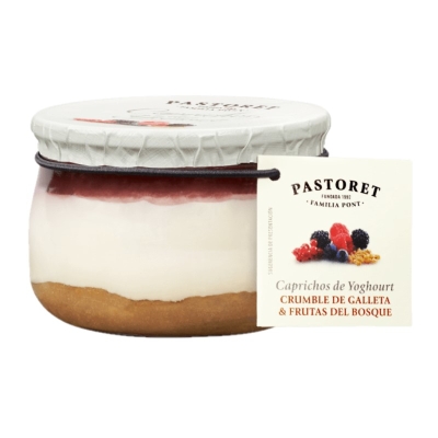 Yogurt Capricho Sabor Frutos Rojos Con Galletas Pastoret 150 Gr