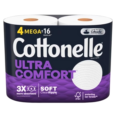 Papel Higiénico Ultra Comfort Mega Cottonelle 4 Und/Paq