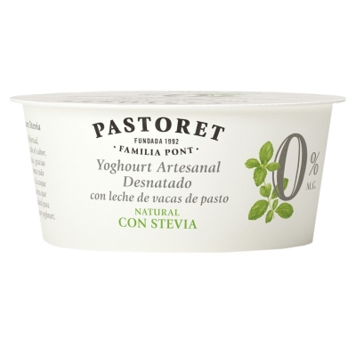 Yogurt Natural Con Stevia 0% Pastoret 125 Gr