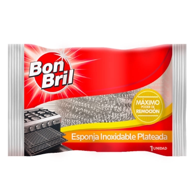 Esponja Inoxidable Plateada Bon Bril 1 Und