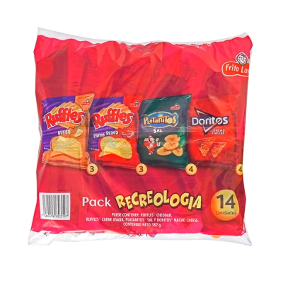 Papitas Pack Recreologia Frito Lay 362 Gr