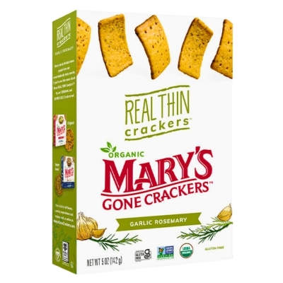 Galletas Finas Ajo y Romero Sin Gluten Mary's Gone Cracker  5 Onz