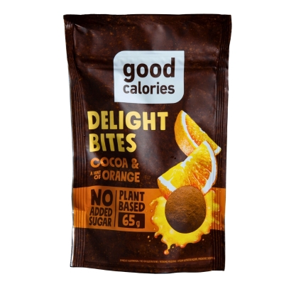 Snack Bites de Datiles Con Naranja y Cacao Sin Azúcar Good Calories 65 Gr