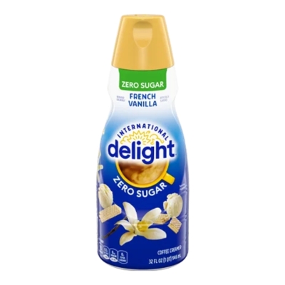 Cremador De Cáfe French Vainilla Sin Azúcar International Delight 32 Onz.