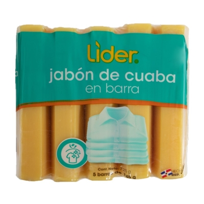 Jabón De Cuaba en Barra Lider 5 Und/Paq