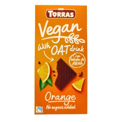 Chocolate Con Naranja Vegano  Torras 100 Gr