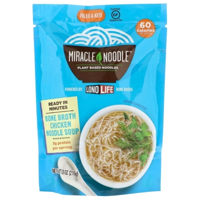 Sopa de Fideos Con Pollo y Caldo De Huesos Miracle Noodle 216 Gr