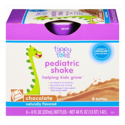Bebida Nutricional Para Niños Sabor Chocolate Tippy Toes 6 Und/Paq