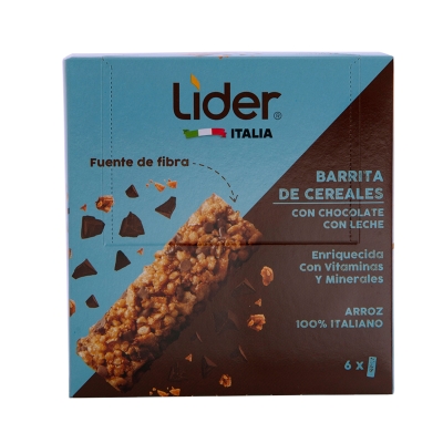 Barras de Granola Con Chocolate Con Leche Lider 126 Gr