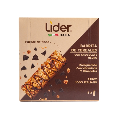 Barras de Granola Con Chocolate Oscuro Lider 126 Gr
