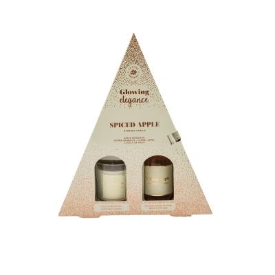 Set Velas y Mikado Navidad de Canela y Naranja Casa de los Aromas, 2 Und