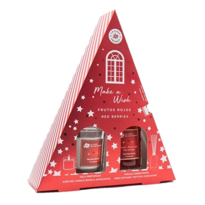 Set Navidad Vela y Mikado Frutos Rojos Casa de los Aromas, 2 Und