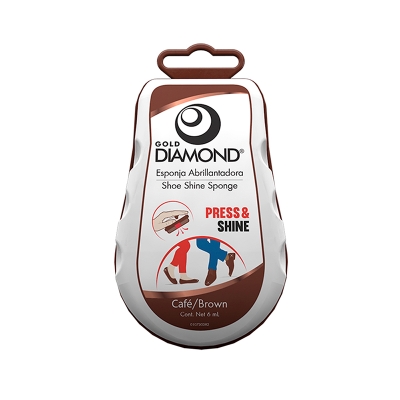 Esponja De Brillo Para Calzado Café Gold Diamond 6 Ml