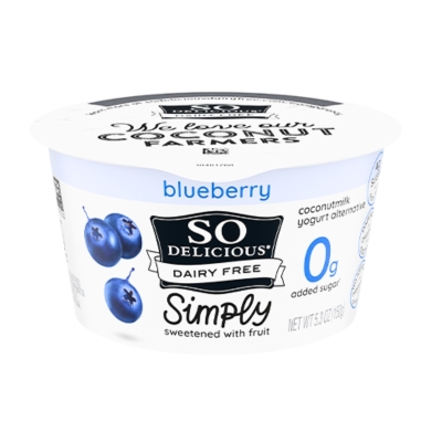 Yogurt De Base Vegetal  Sabor Blueberry Sin Azúcar So Delicious 5.3 Onz