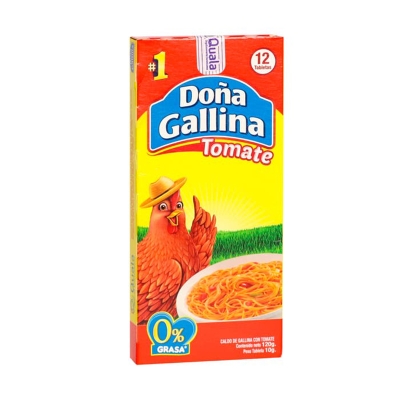 Caldo de Tomate Doña Gallina 12 Und/Paq