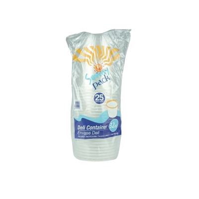 Envase Deli Sunny Pack 25 Und/Paq 32 Onz