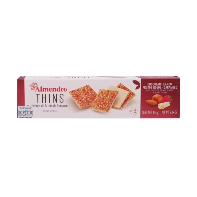 Turrón Caramelo, Chocolate y Frutos Rojos El Almendro 144 Gr.