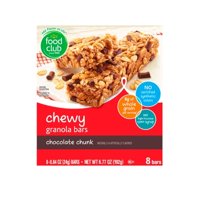 Granola Chewy Chocolate Chip Food Club 8 Und/Paq