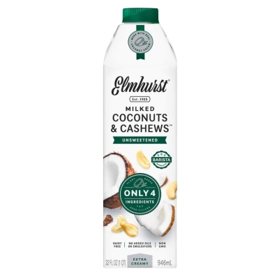 Leche De Coco y Cajuil Elmhurst 32 Onz