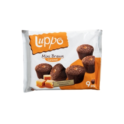 Mini Bizcochos De Chocolate Con Caramelo Luppo 162 Gr.