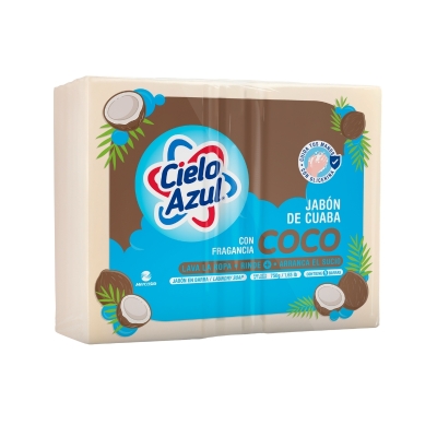 Jabón de Cuaba Coco Cielo Azul 5 Und/Paq