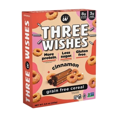 Cereal Sabor Canela Sin Gluten Three Wishes 8.6 Onz