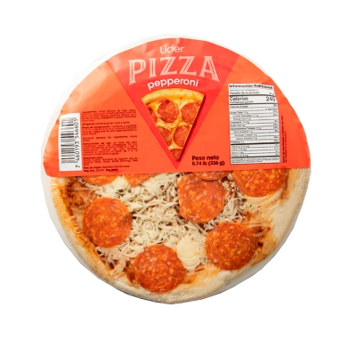 Pizza Pepperoni Congelada Lider 335 Gr.
