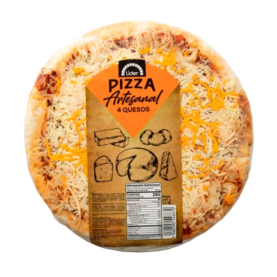 Pizza Artesanal 4 Quesos Lider 499 Gr.