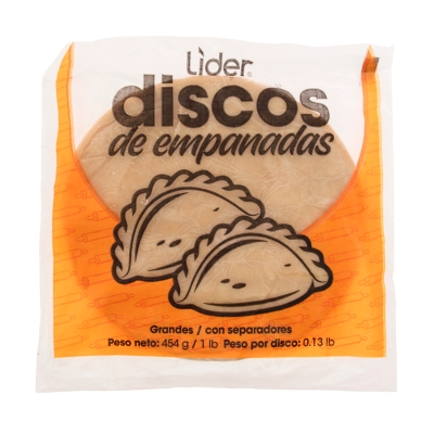 Masa De Pastelitos y Empanadas Grande Lider 1 Lb.