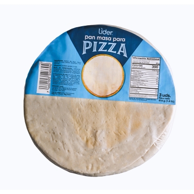 Masa para Pizza Líder 12" 3 Und/Paq