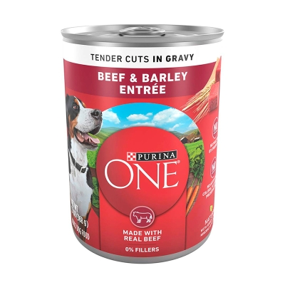 Alimento Húmedo Para Perros Carnes y Cebada Purina One 13 Onz