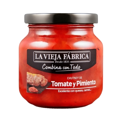 Salsa Chutney Tomate Y Pimiento La Vieja Fabrica 280 Gr.