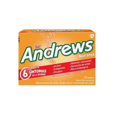 Sal Andrews Sabor Naranja 12 und/paq