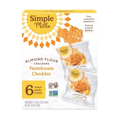 Galletas Queso Cheddar y Harina De Almendras Simple Mills 4.9 Onz.